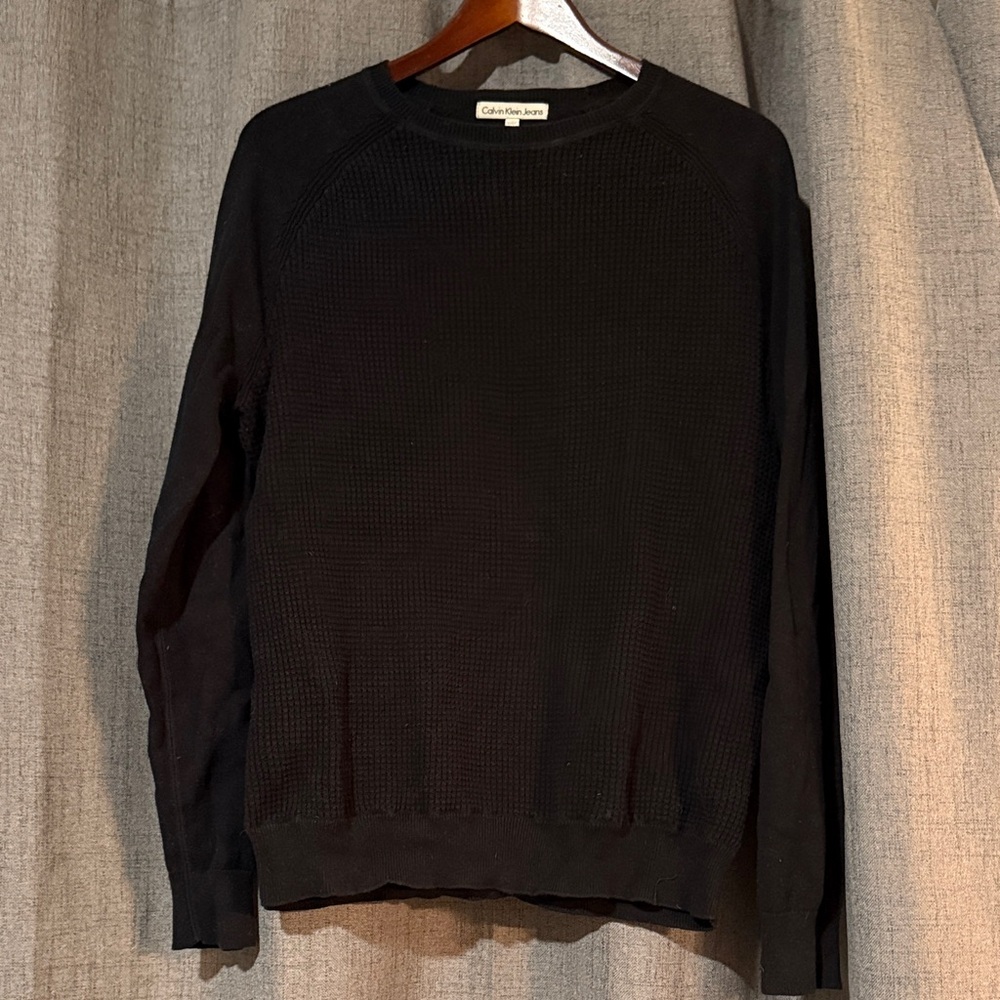 Calvin Klein Men's Black Crewneck Sweater